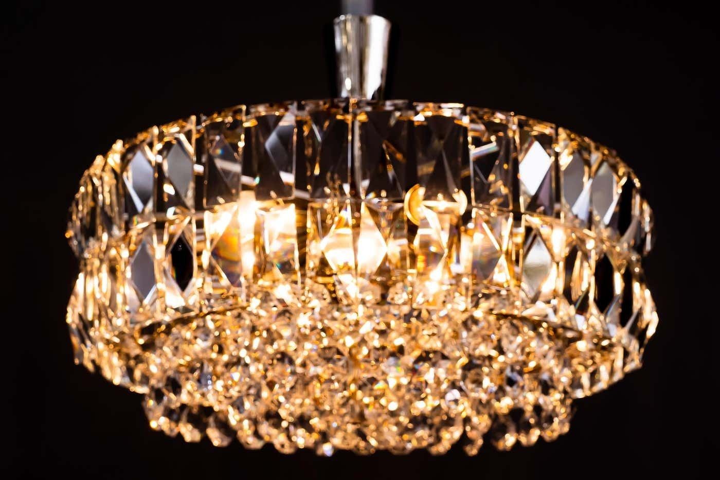 photo vinterior Bakalowits Nickel Crystal Chandelier, Circa 1950s, ''We Have A Second One''