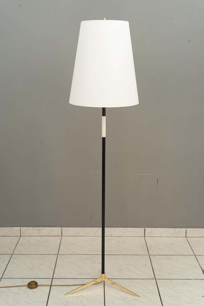 Two Kalmar Floor Lamps Around 1950s With Fabric Shades photo furniture
