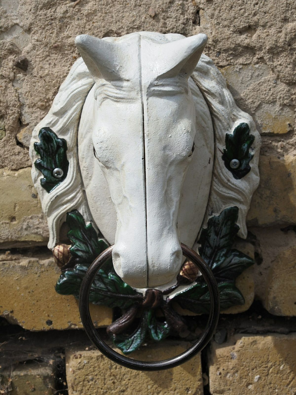 Antique Still Attractive Towel Hanger   Horse Head With A Ring. photo vinterior