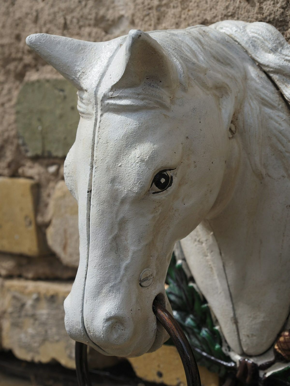 Antique Still Attractive Towel Hanger   Horse Head With A Ring. photo vintage