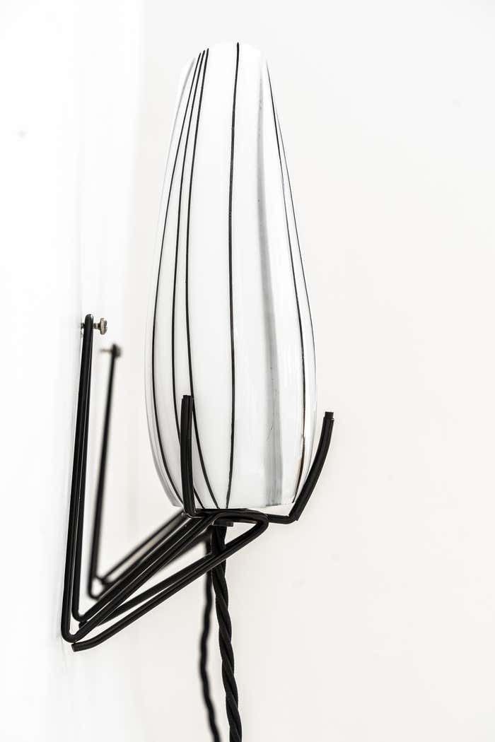Two Wall Lamps With Original Glass Shades Vienna Around 1960s photo 666.0