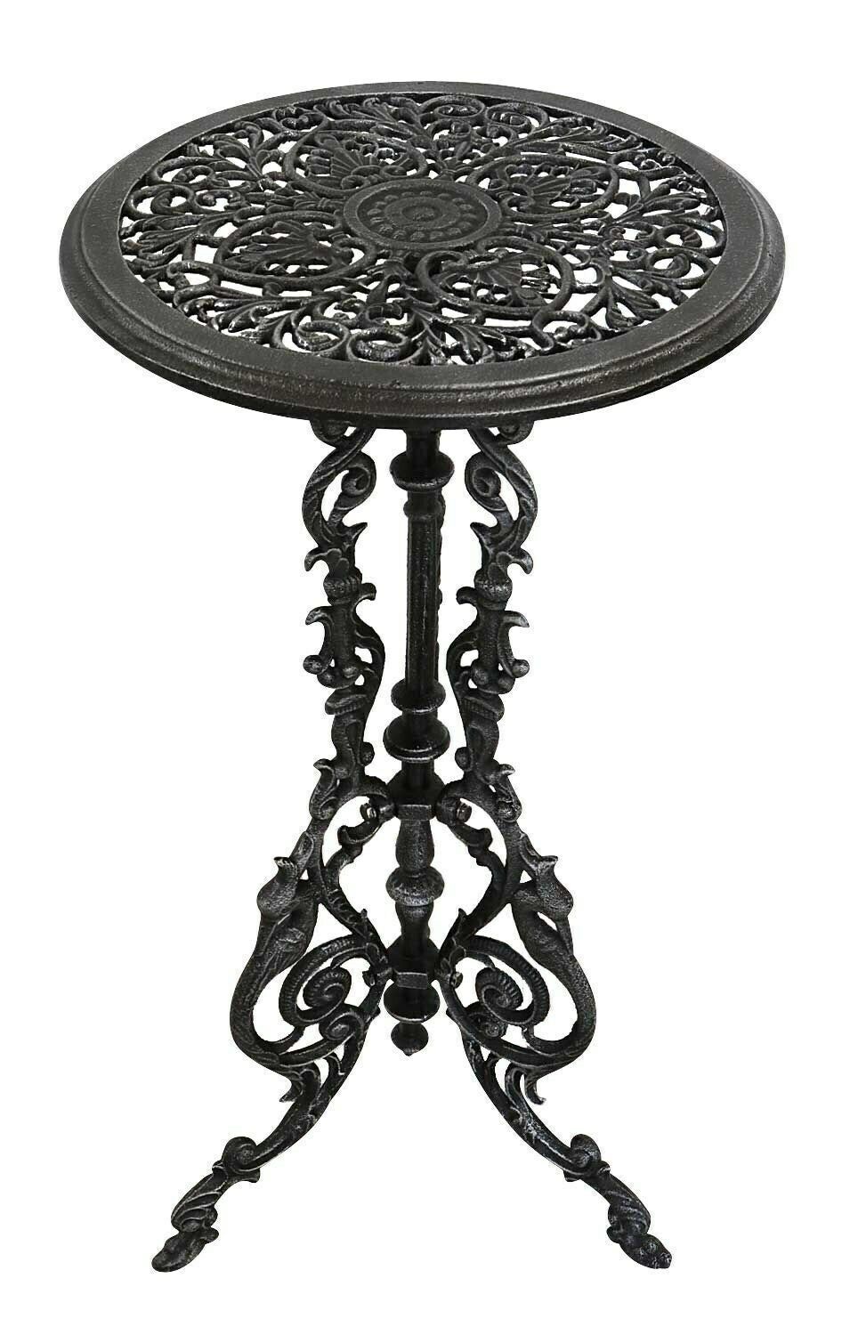 Garden Table, Reach Lacy Decorated, Plant Table, Coffee Table, Black photo furniture