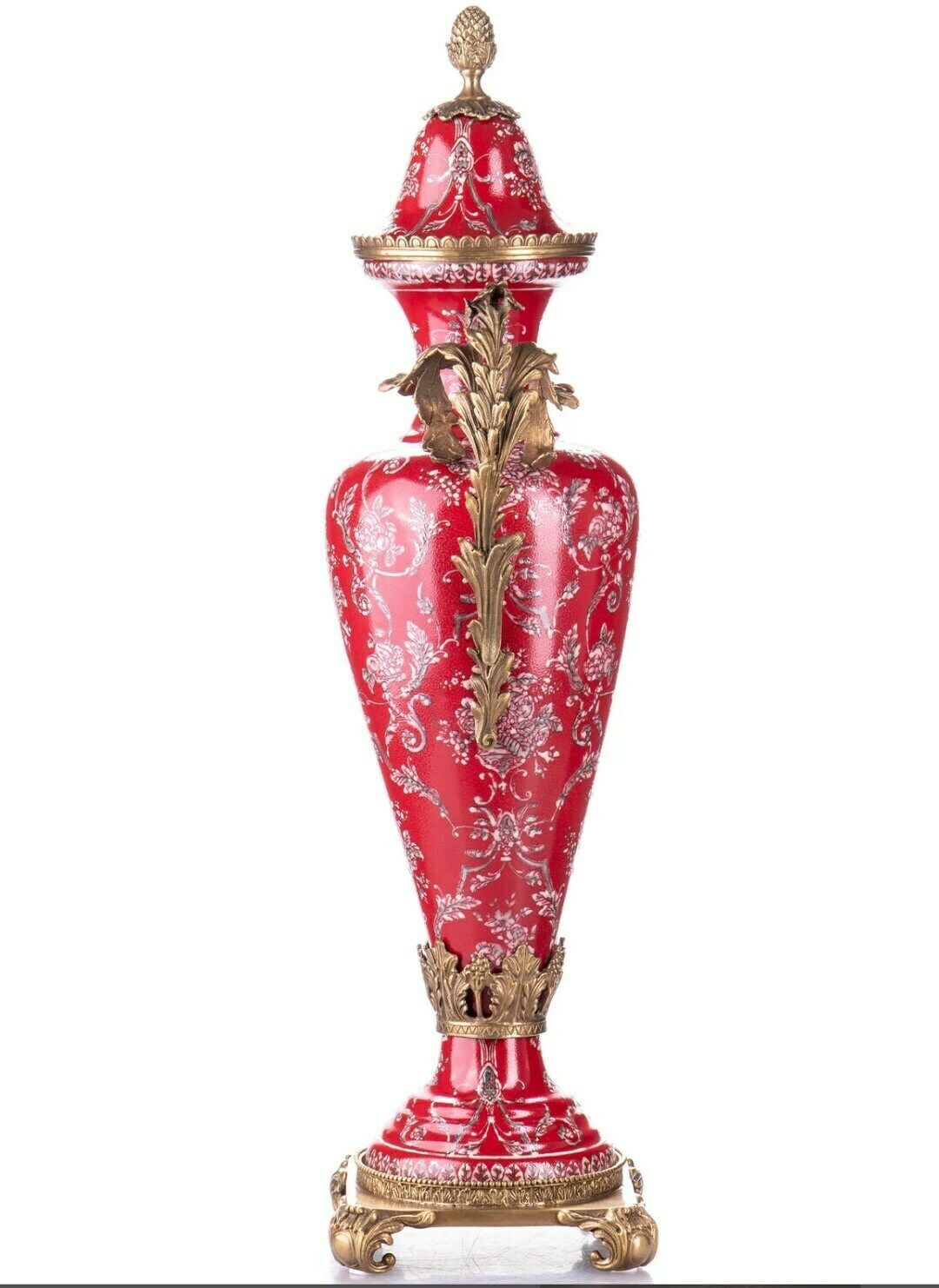 Noble Pomp Vase Porcelain Bronze Amphora Vase Flower Vase Antique Style photo furniture