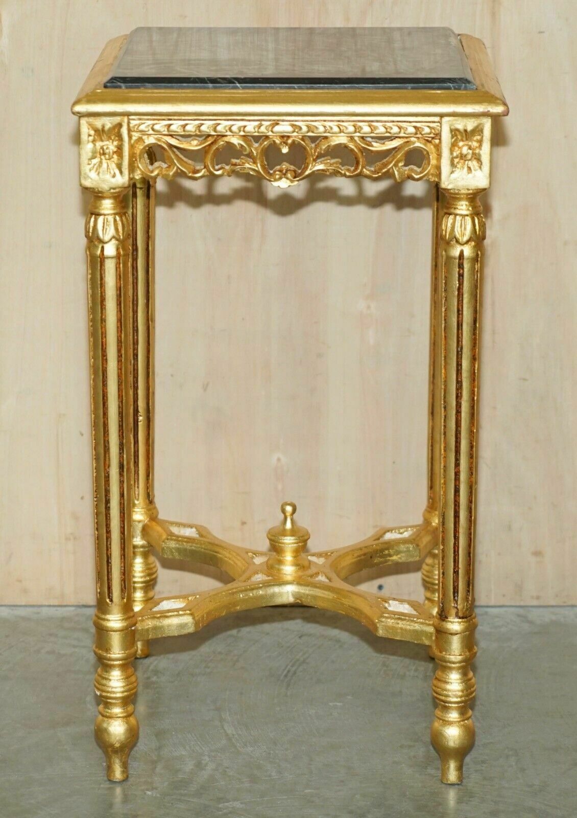Pair Of Italian Circa 1880 Gold Giltwood Marble Topped Side End Lamp Wine Tables photo Furniture