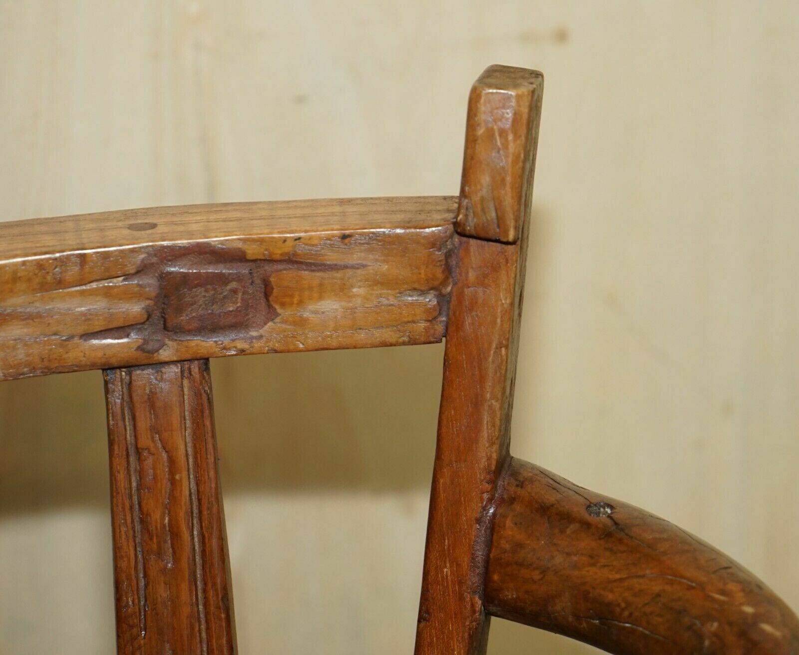 Primative Antique Circa 1760 Carthorse Wheel Remade Into A Captains Swivel Chair photo 2350.0