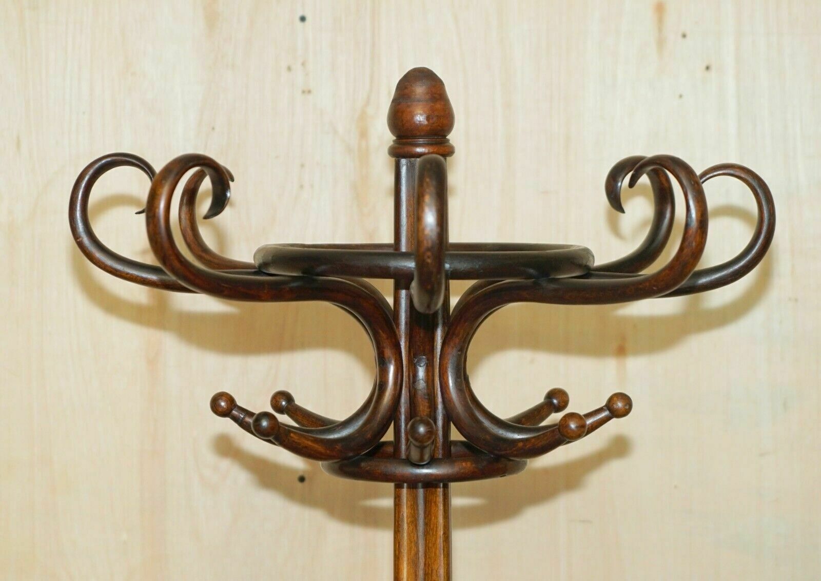 Antique Original Late Victorian Circa 1880 Thonet Bentwood Coat Rack Stand photo Furniture