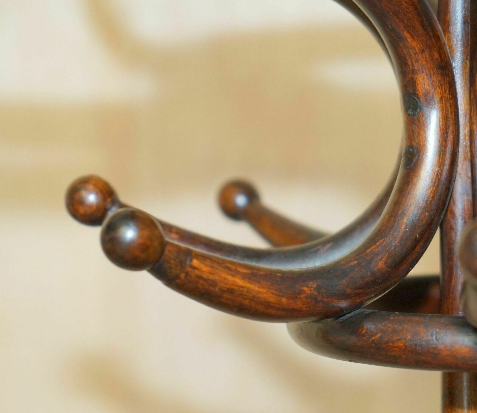 Antique Original Late Victorian Circa 1880 Thonet Bentwood Coat Rack Stand photo vintage