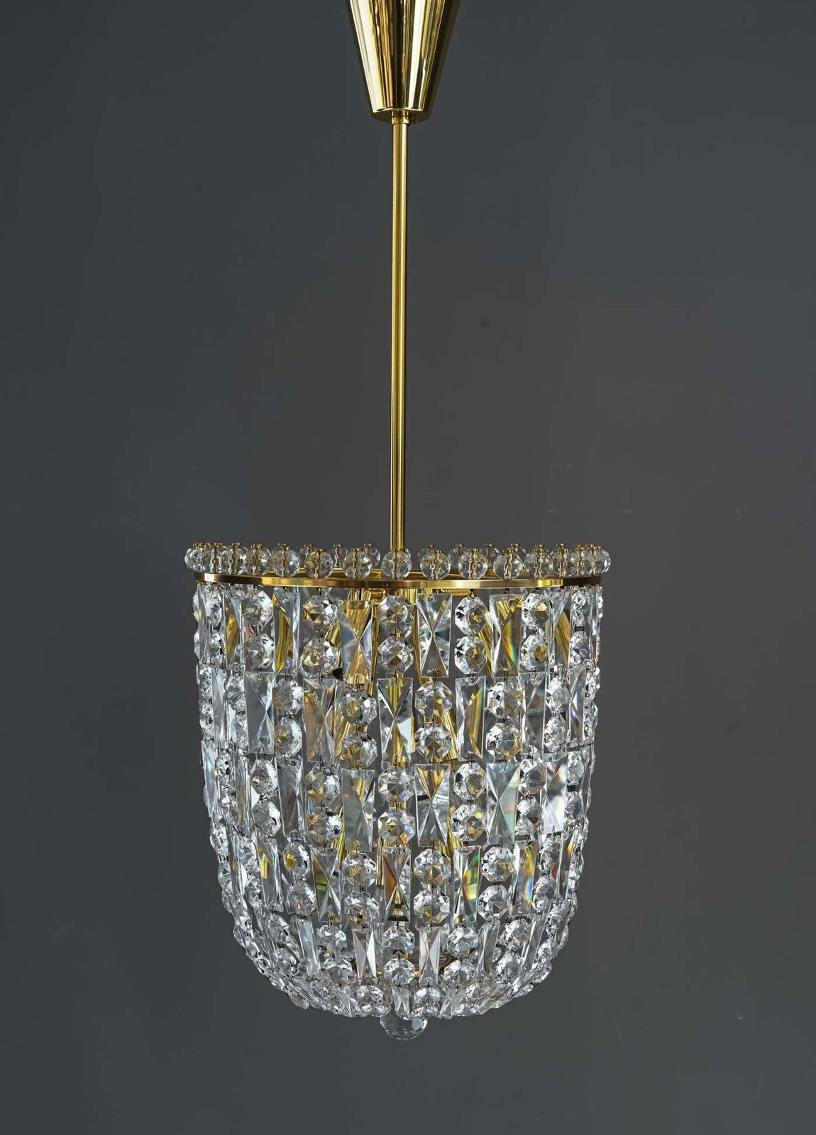 Big Bakalowits Crystal Chandelier Vienna Around 1950s photo furniture