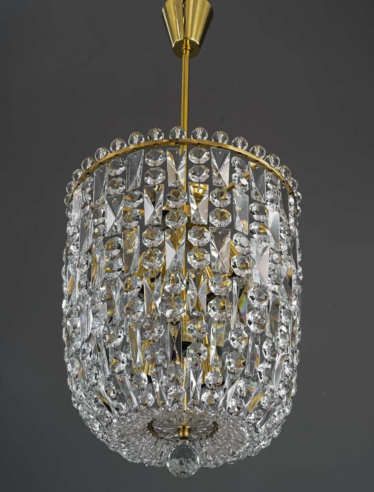Big Bakalowits Crystal Chandelier Vienna Around 1950s photo Lighting