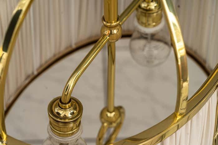Crystal Glass "Palwa" Chandelier Around 1970s photo for sale