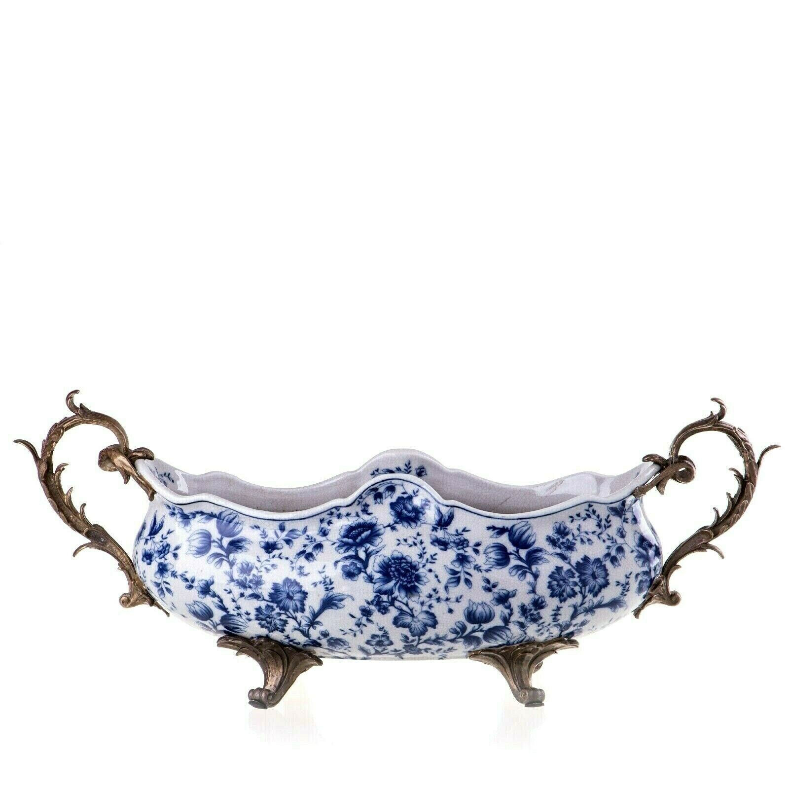 Porcelain With Bronze Bowl Serving Bowl Glass Bowl Bronze Sculpture Antique Style Bronze