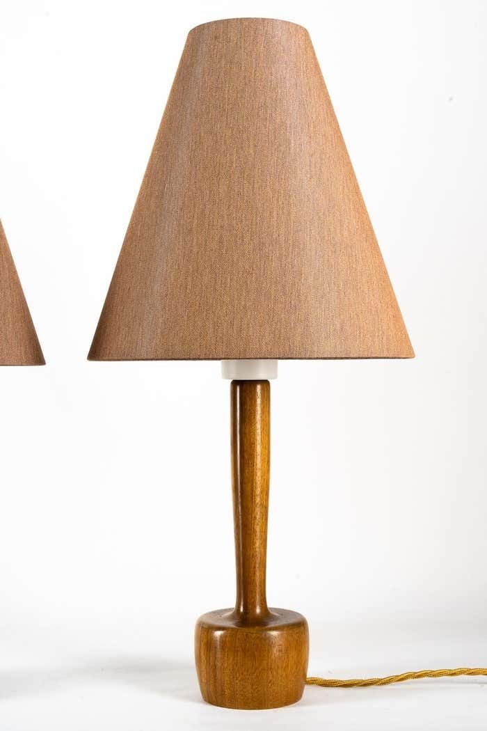 2 Rupert Nikoll Wood Table Lamps By Rupert Nikoll, Around 1950s photo furniture