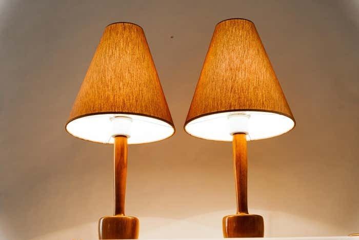 photo furniture 2 Rupert Nikoll Wood Table Lamps By Rupert Nikoll, Around 1950s