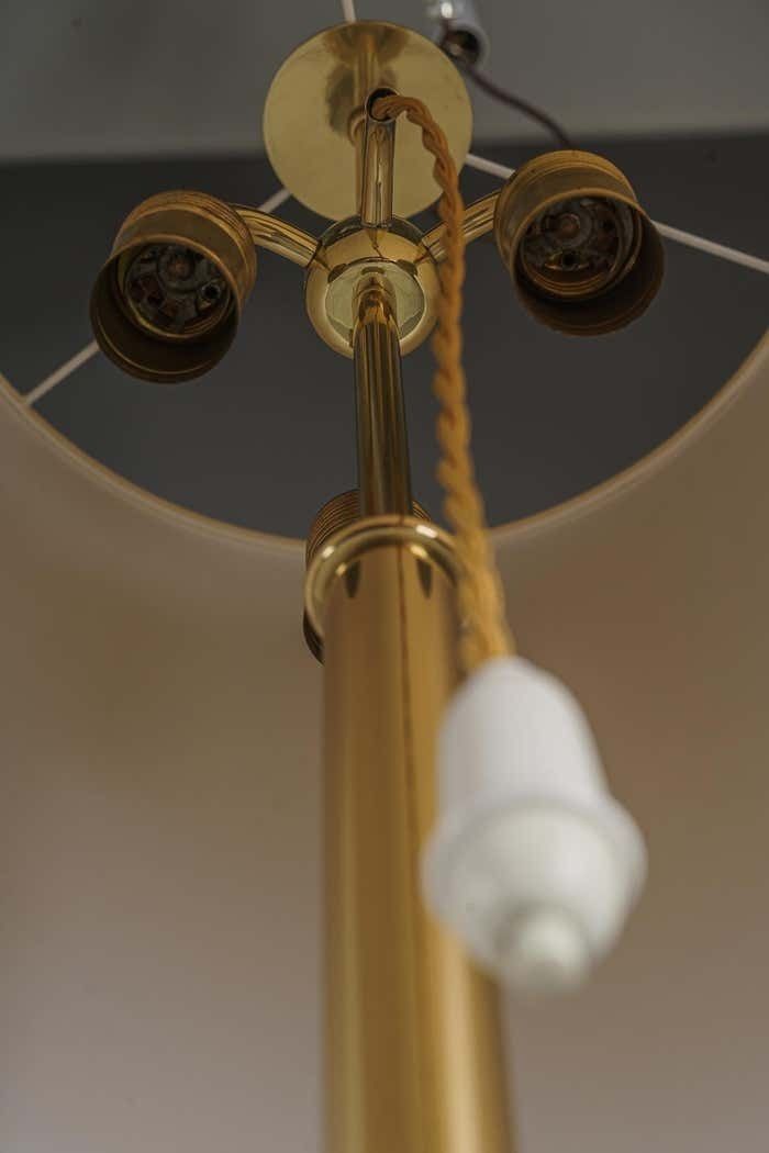 Pair Of Large J.T. Kalmar Floor Lamps ''Helios'' Mod. 2035, Brass 1960s photo Lighting