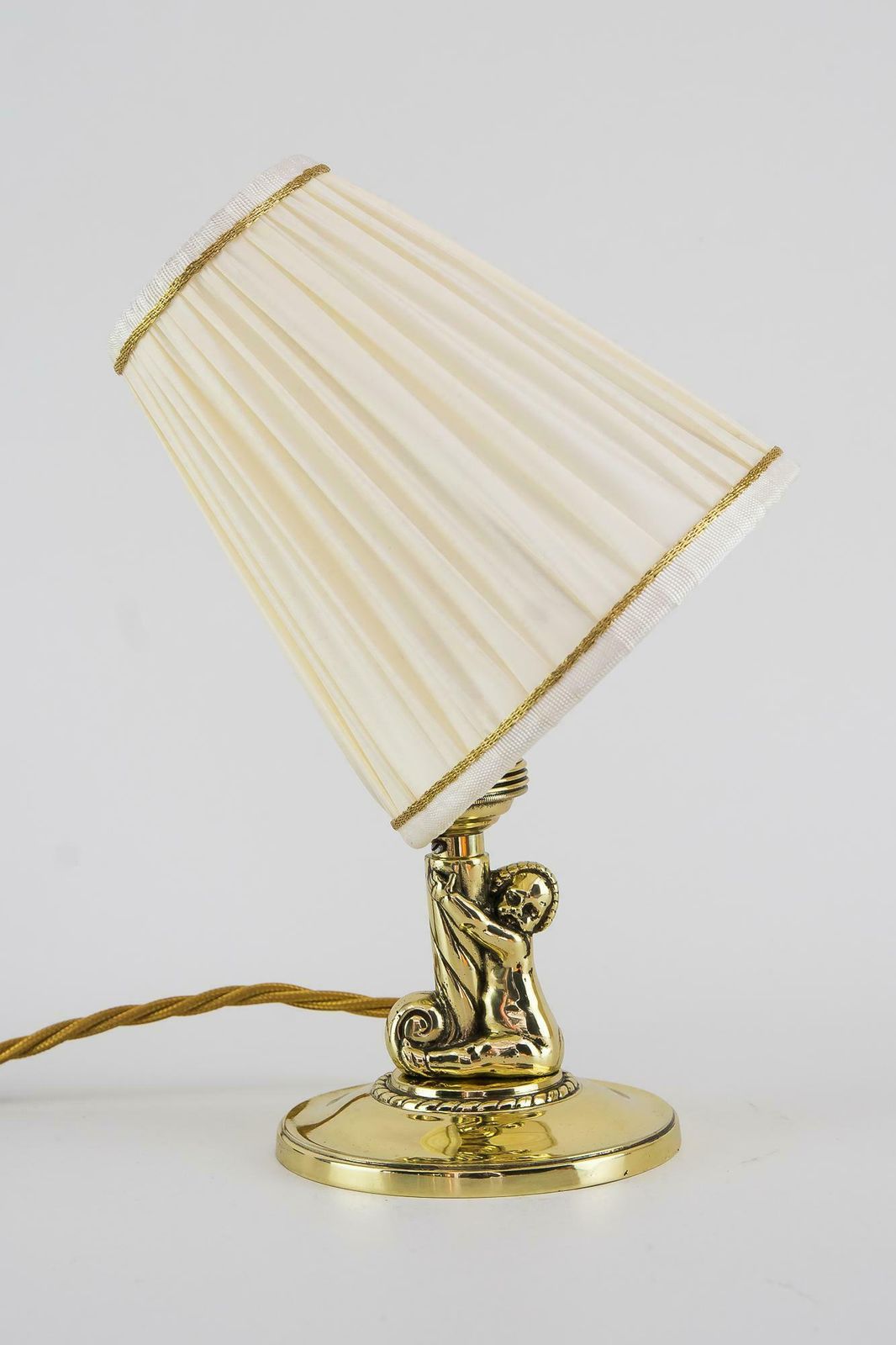 2 Art Deco Table Lamps With Shades, Vienna, Circa 1920s photo for sale