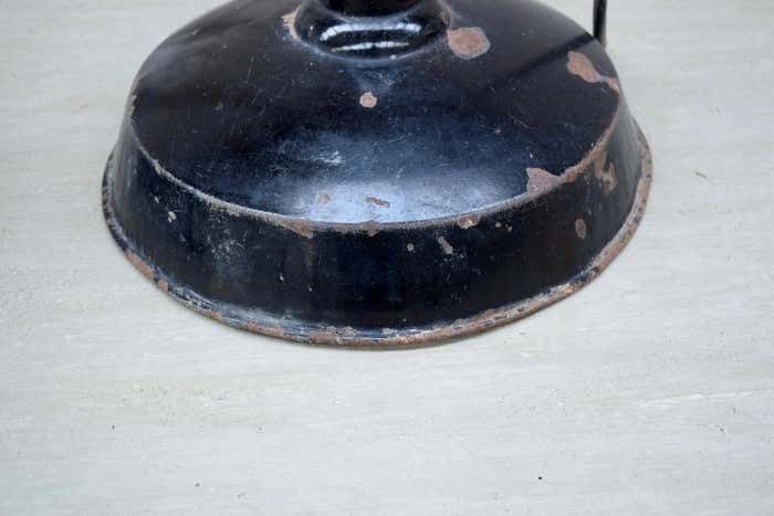 photo furniture A Set Of Industrial Black Enamel Hanging Lamps Circa 1940s