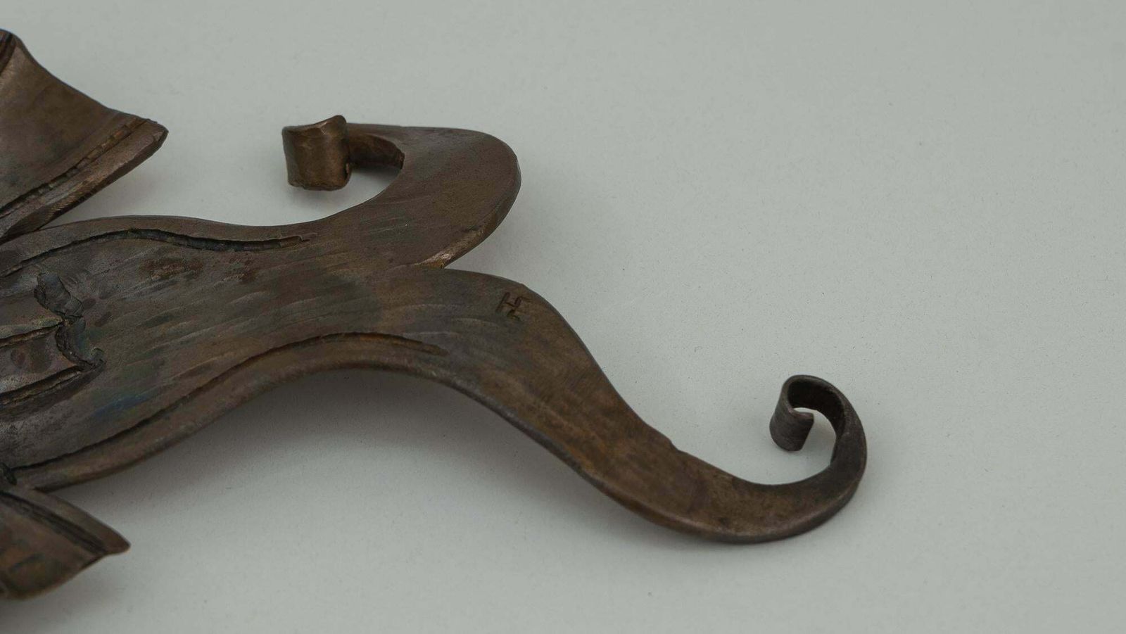 Forged Iron Ashtray In Shape Of A Fish, Vienna, Circa 1960s photo vintage