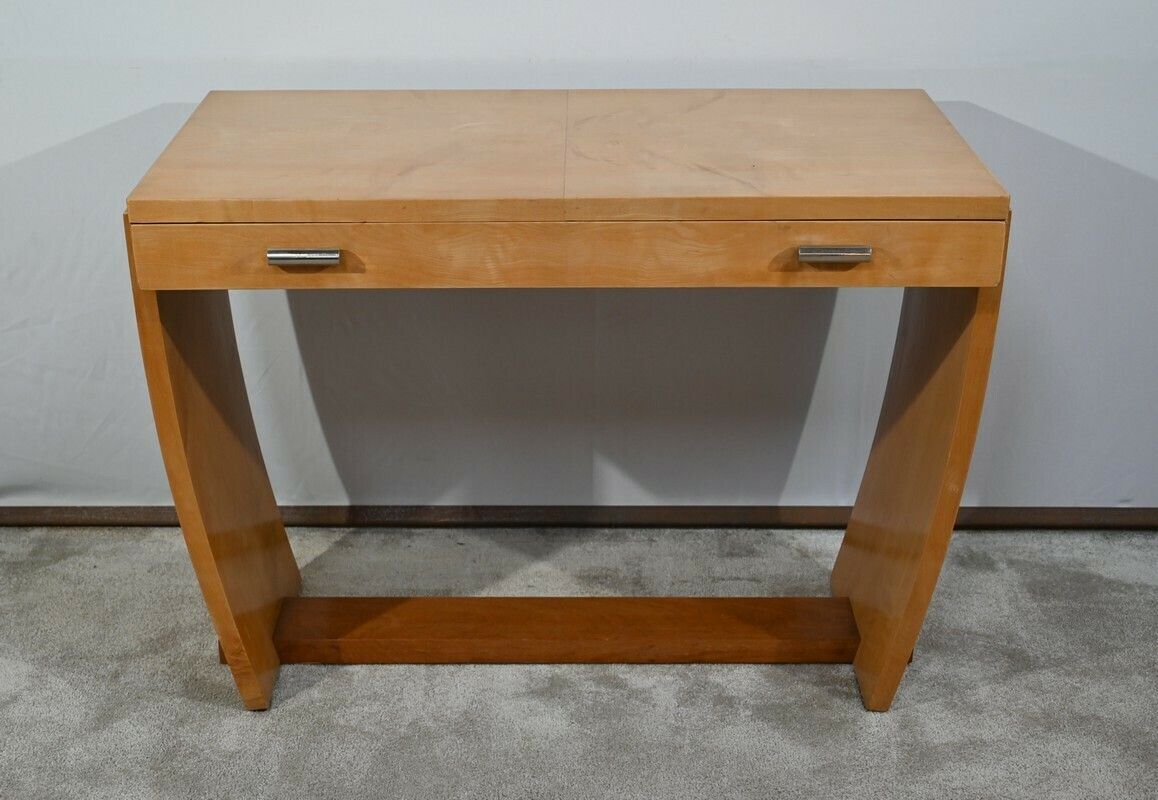 Console Or Small Desk In Sycamore Art Deco 1940