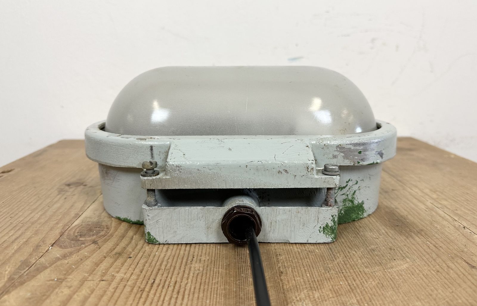 Industrial Cast Aluminium Wall Light With Milk Glass From Elektrosvit, 1970s, 8x photo 179.0