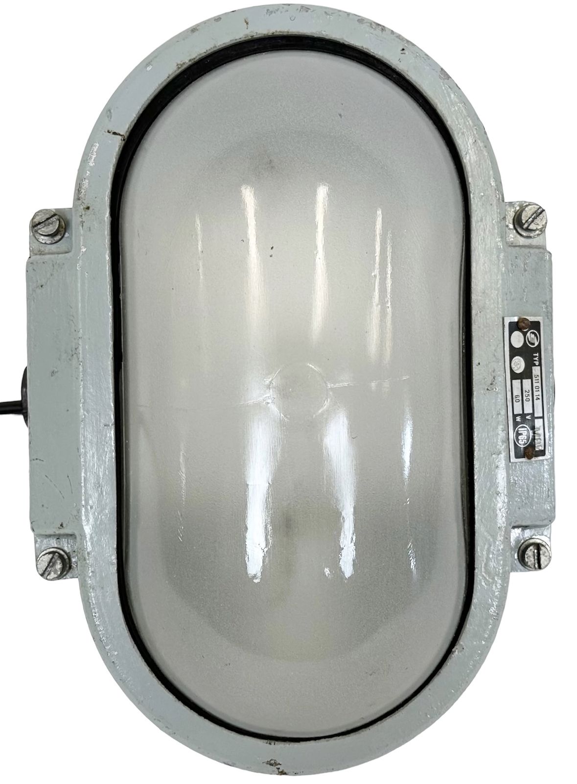 Industrial Cast Aluminium Wall Light With Milk Glass From Elektrosvit, 1970s, 8x