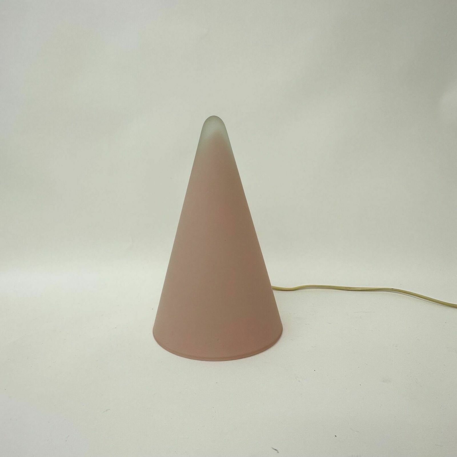 Matte Roze Glazen Sce Teepee Tafellamp, Ca. Jaren 1970, Frankrijk