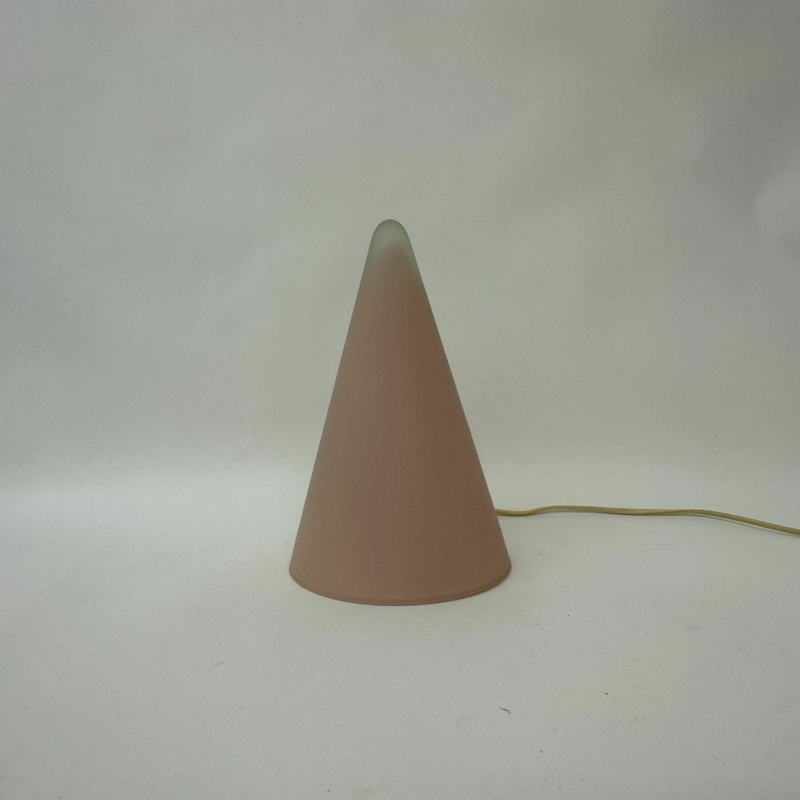 photo furniture Matte Pink Glass Sce Teepee Table Lamp , 1970’s , France