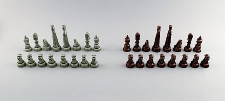 Sven Wejsfelt For Gustavsberg, Complete Set Of Chess Pieces In Ceramics photo furniture