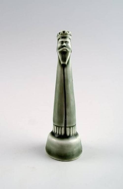 Sven Wejsfelt For Gustavsberg, Complete Set Of Chess Pieces In Ceramics photo for sale