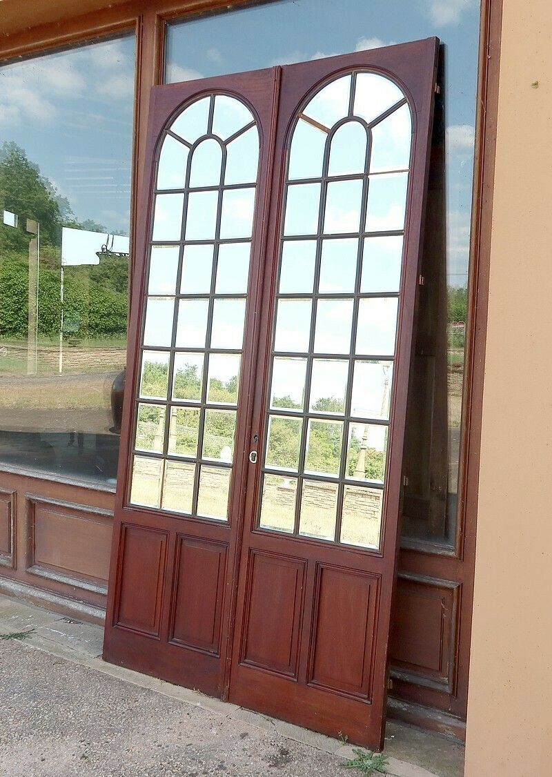 Mahogany Double Door Mirrors, Château Du Val De Loire – Late 19th Century photo for sale