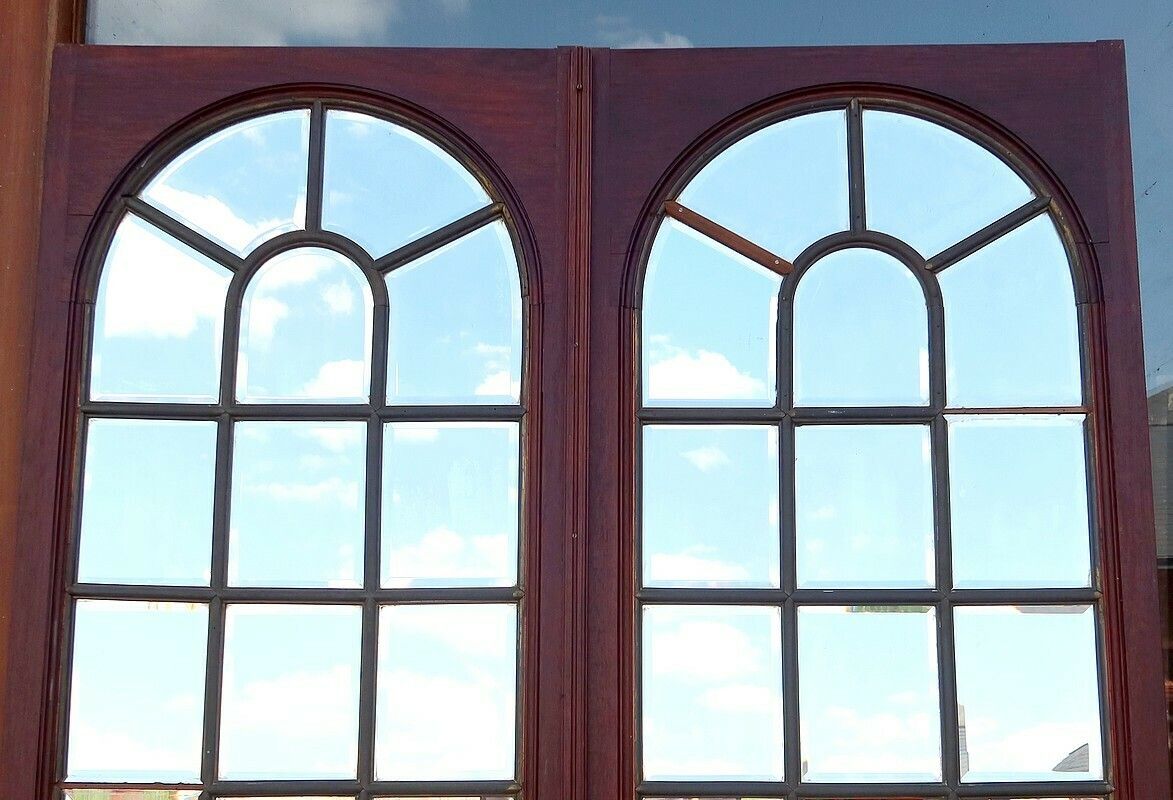 Mahogany Double Door Mirrors, Château Du Val De Loire – Late 19th Century photo Home Fixtures