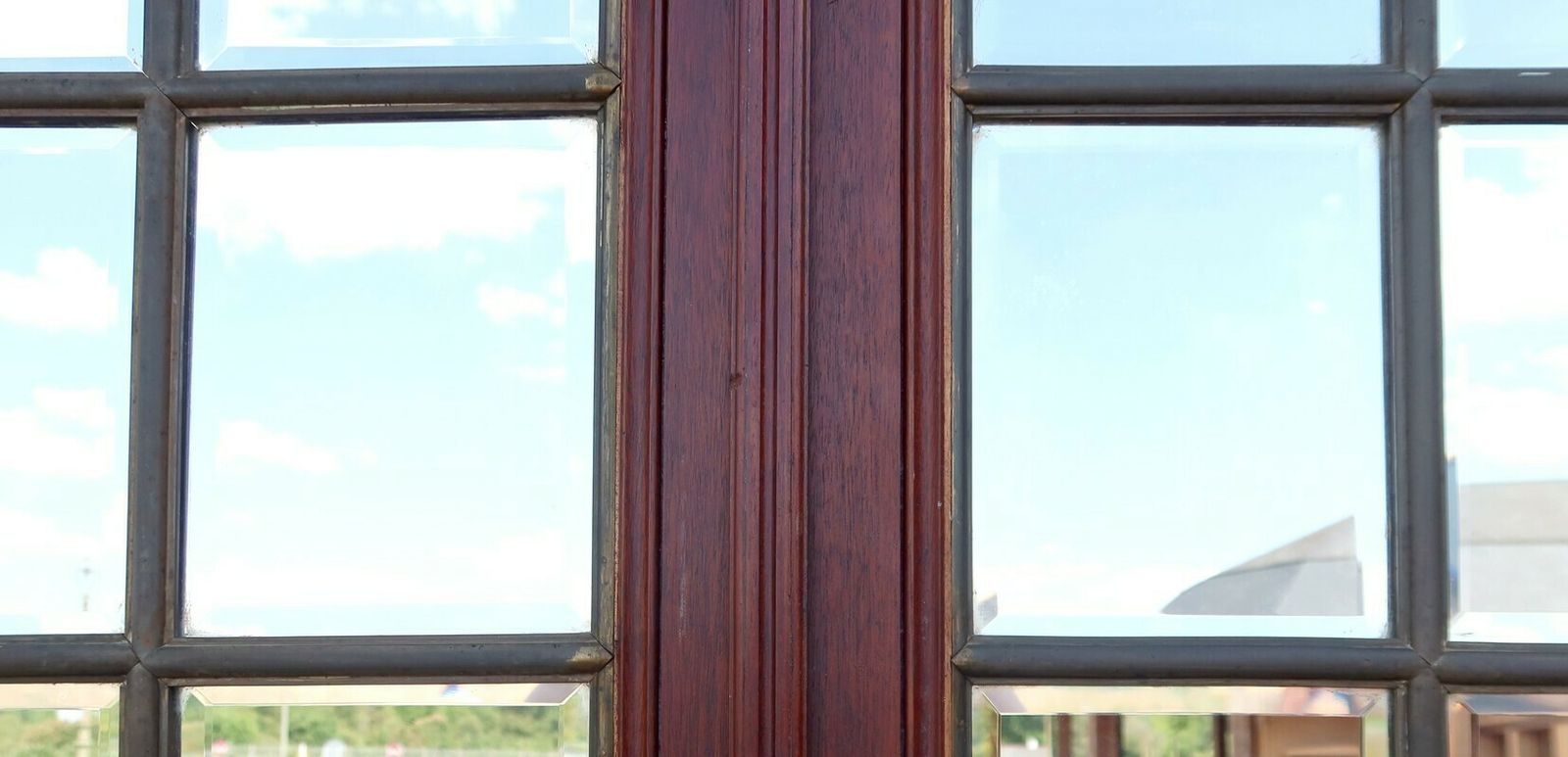 Mahogany Double Door Mirrors, Château Du Val De Loire – Late 19th Century photo vinterior