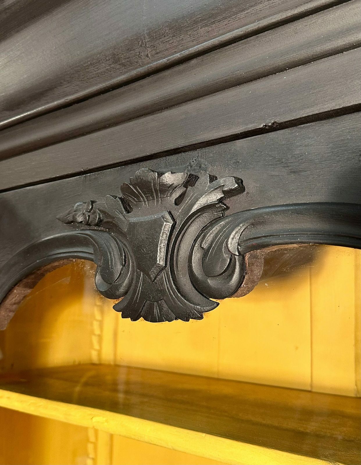Antique Belgian Louis Phillippe Glazed Bibliothèque Overpainted In Annie Sloan C.1840 photo vinterior