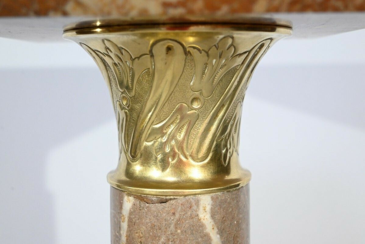 photo furniture Marble Column With Swivel Top   Late 19th Century