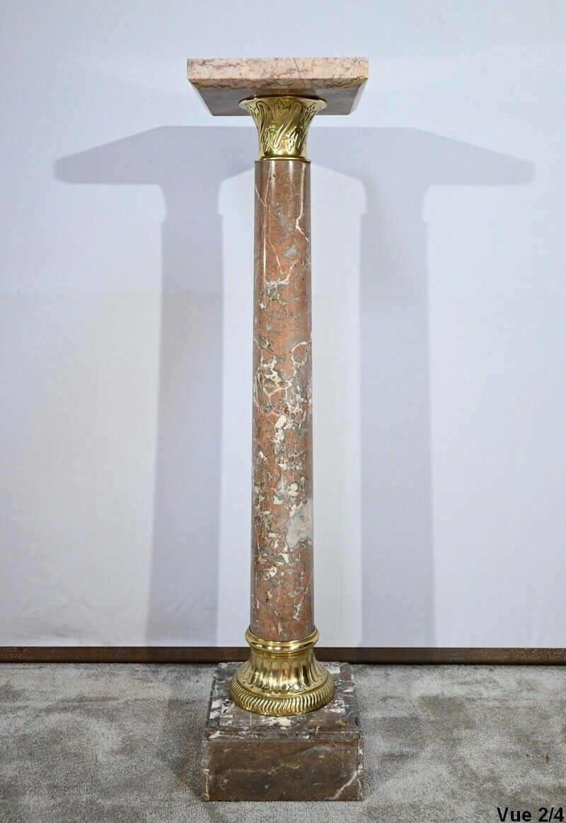 photo vintage Marble Column With Swivel Top   Late 19th Century