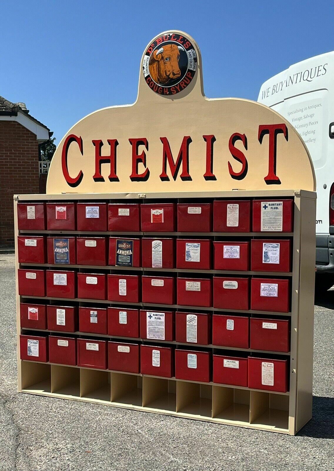 Chemists Set Of Drawers, Huge In Size, Lots Of Storage. 40 Deep Metal Drawers