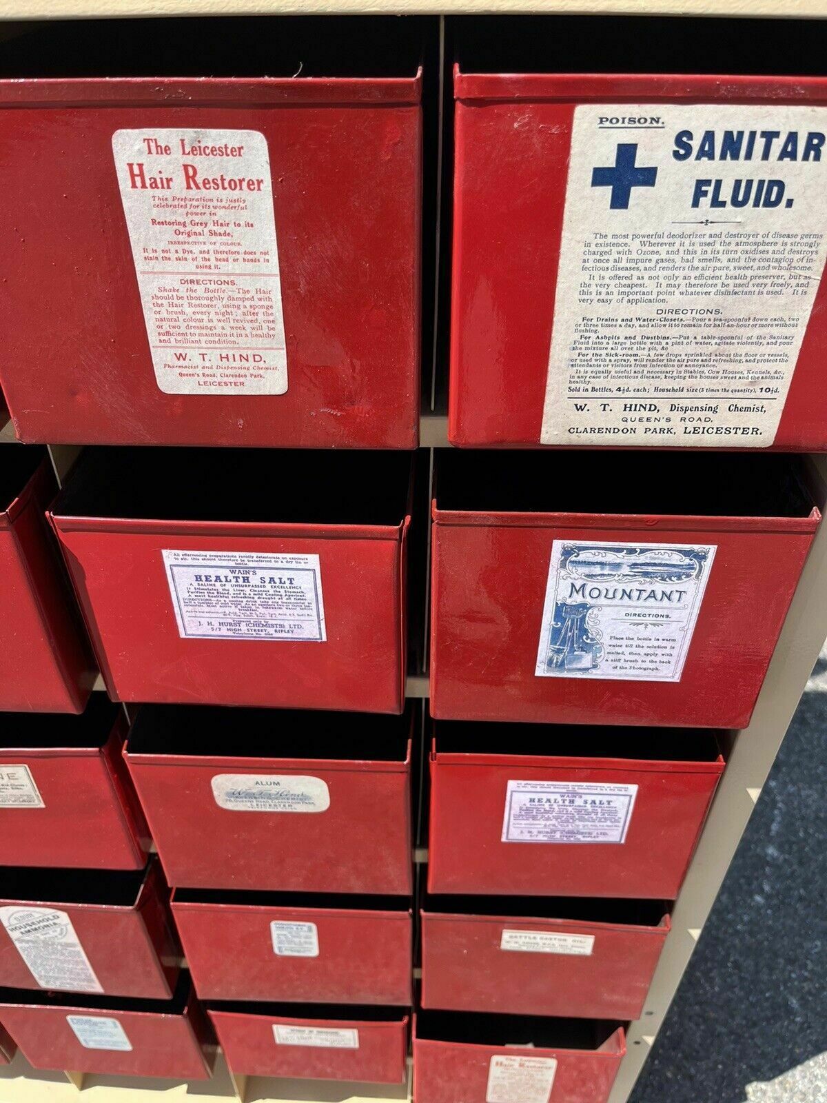 Chemists Set Of Drawers, Huge In Size, Lots Of Storage. 40 Deep Metal Drawers photo vintage