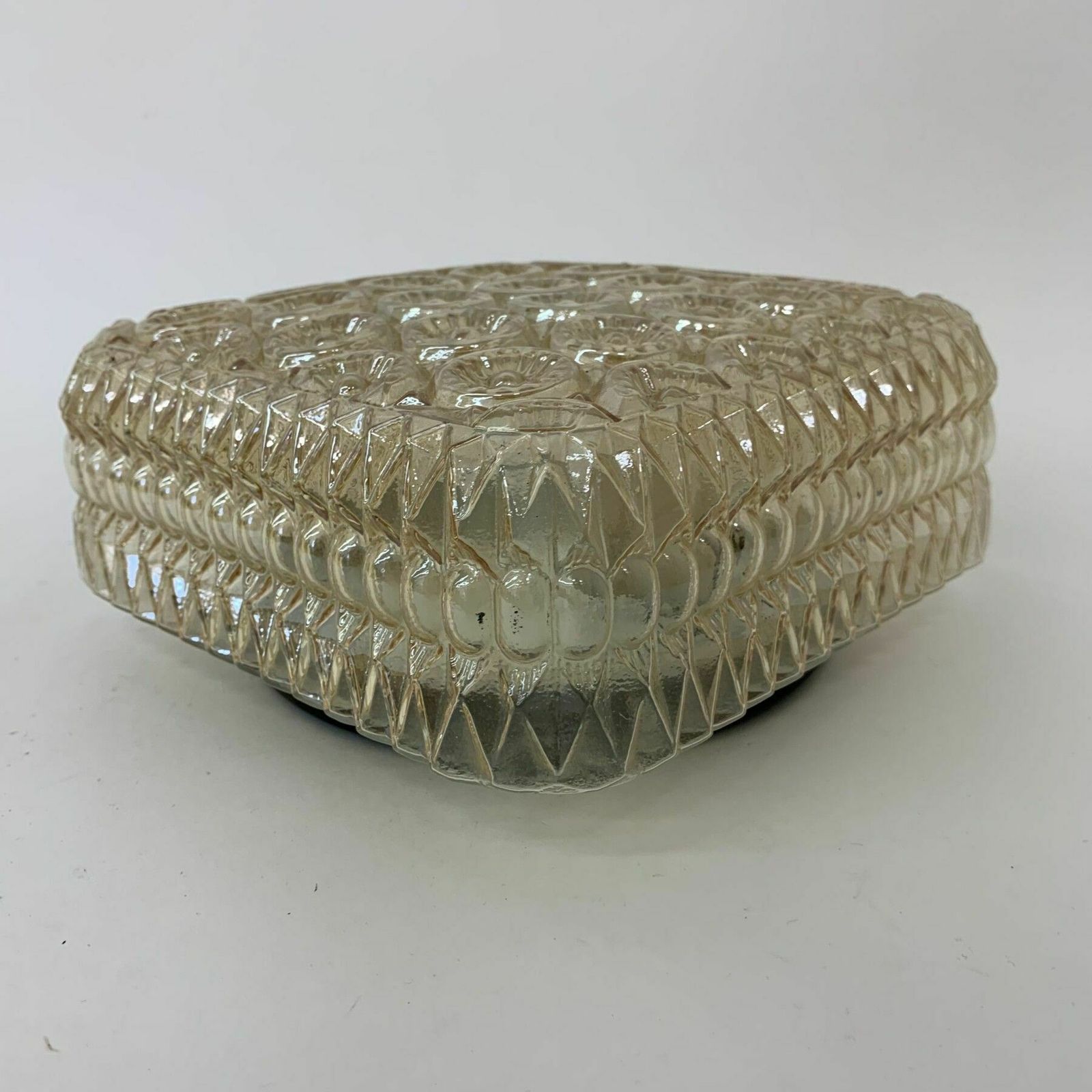 Mid Century Design Glazen Plafond  / Wandlamp, Jaren 1970 photo vinterior