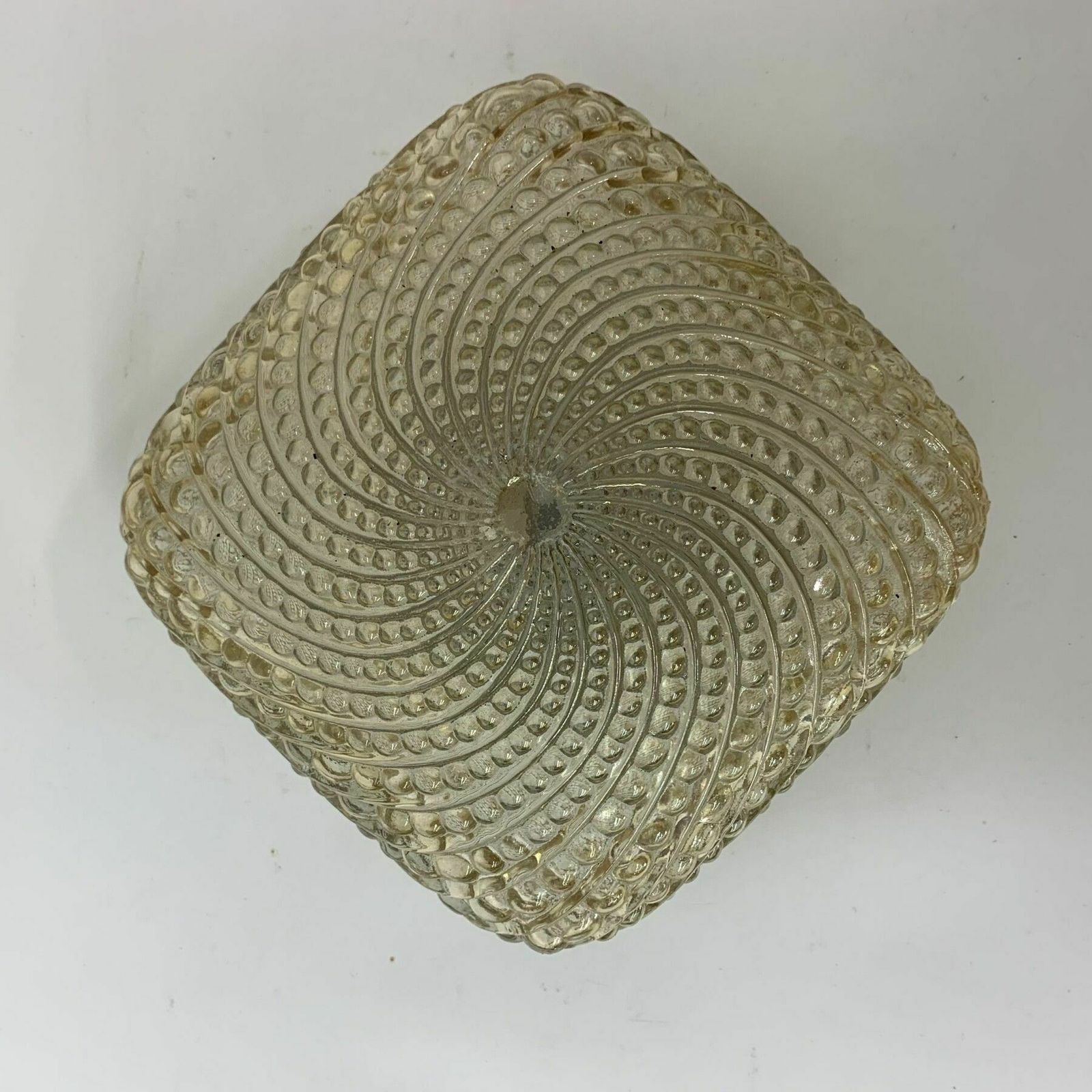 Mid Century Design Glazen Plafond  / Wandlamp, Jaren 1970 photo Verlichting