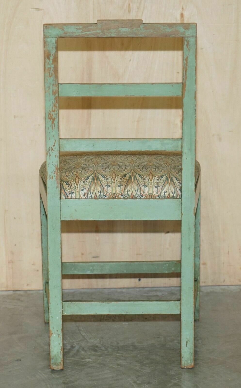 photo buy Pair Of Antique Original Paint French Country Chairs Inc Liberty's London Fabric