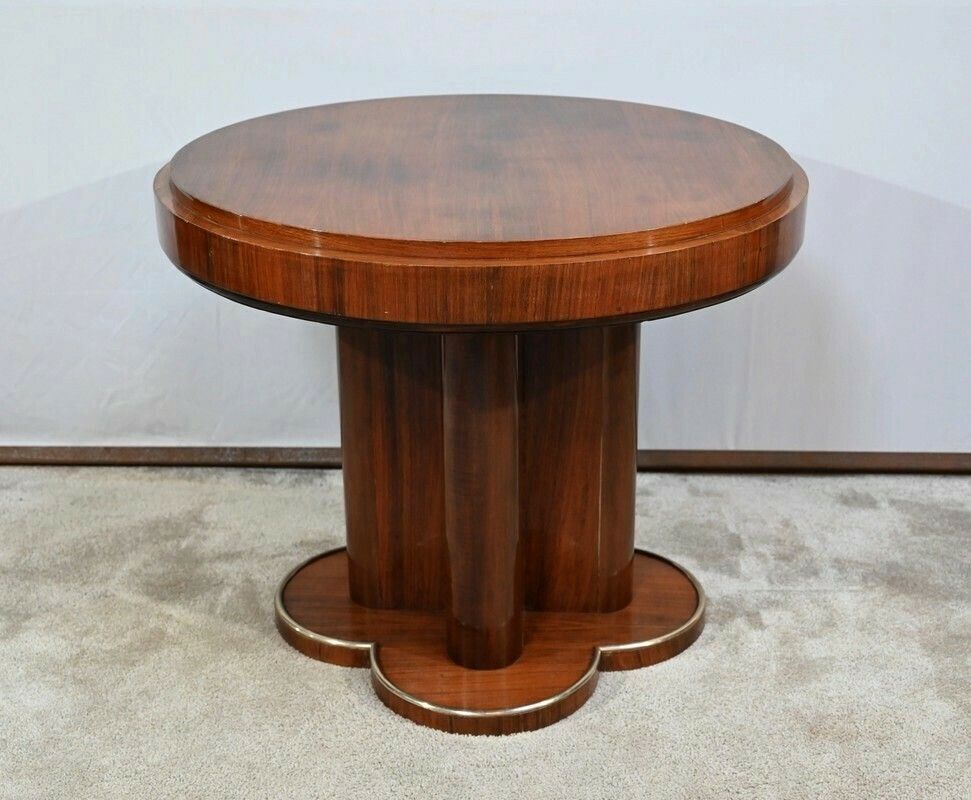 Mahogany Pedestal Table, Attributed To J.Leleu, Art Deco – 1940