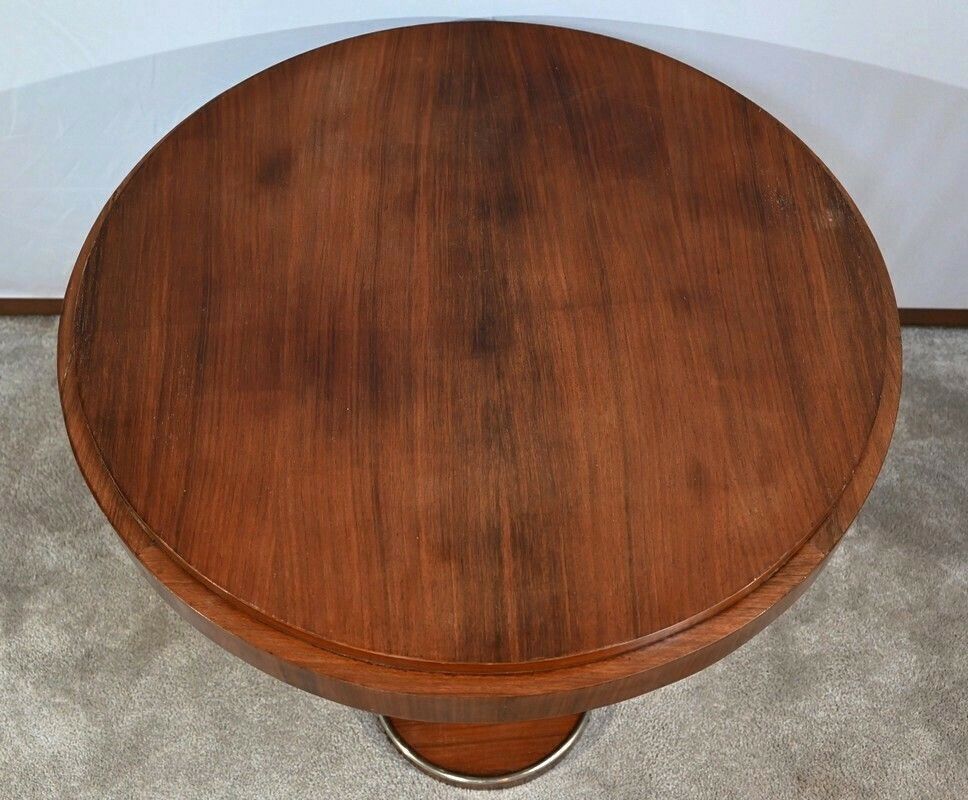 Mahogany Pedestal Table, Attributed To J.Leleu, Art Deco – 1940 photo Furniture