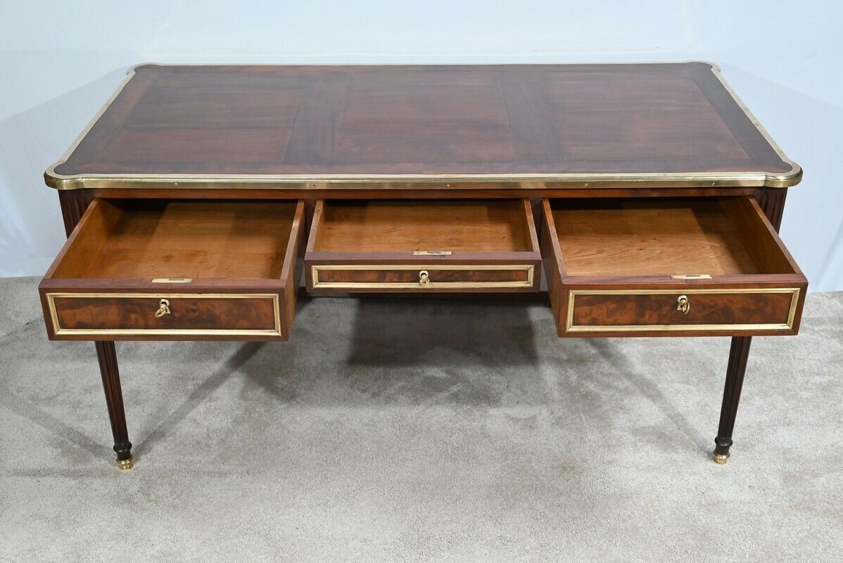Mahogany Bureau Plat, Louis XVI Style   1st Part Of The 19th Century photo Furniture