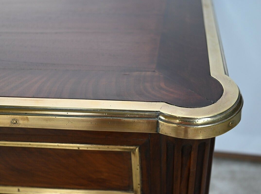 Mahogany Bureau Plat, Louis XVI Style   1st Part Of The 19th Century photo buy