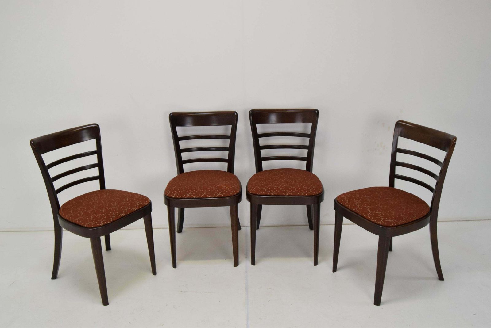 Set Of Four Midcentury Dining Chairs Ton, 1950's. photo furniture