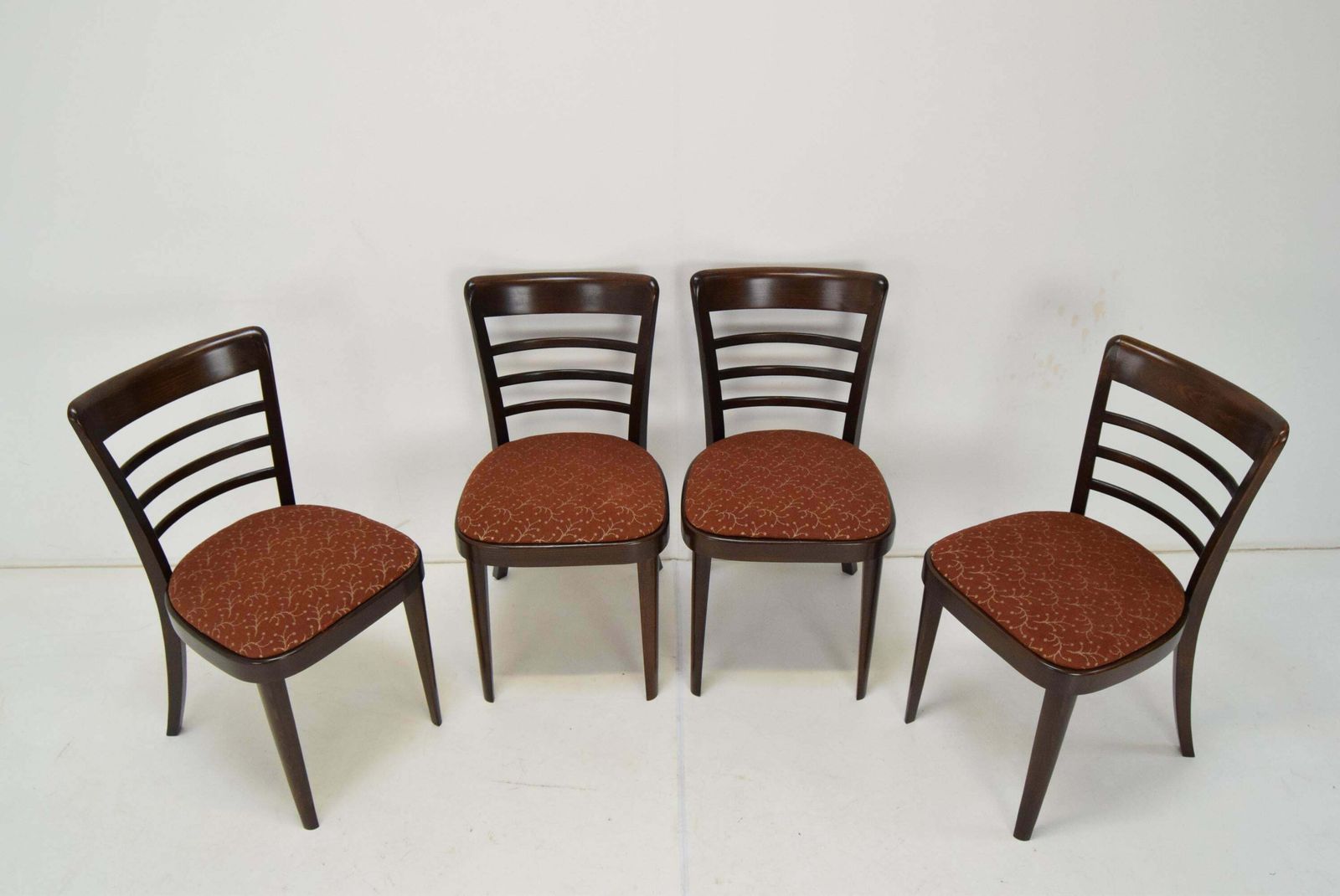 Set Of Four Midcentury Dining Chairs Ton, 1950's. photo Furniture