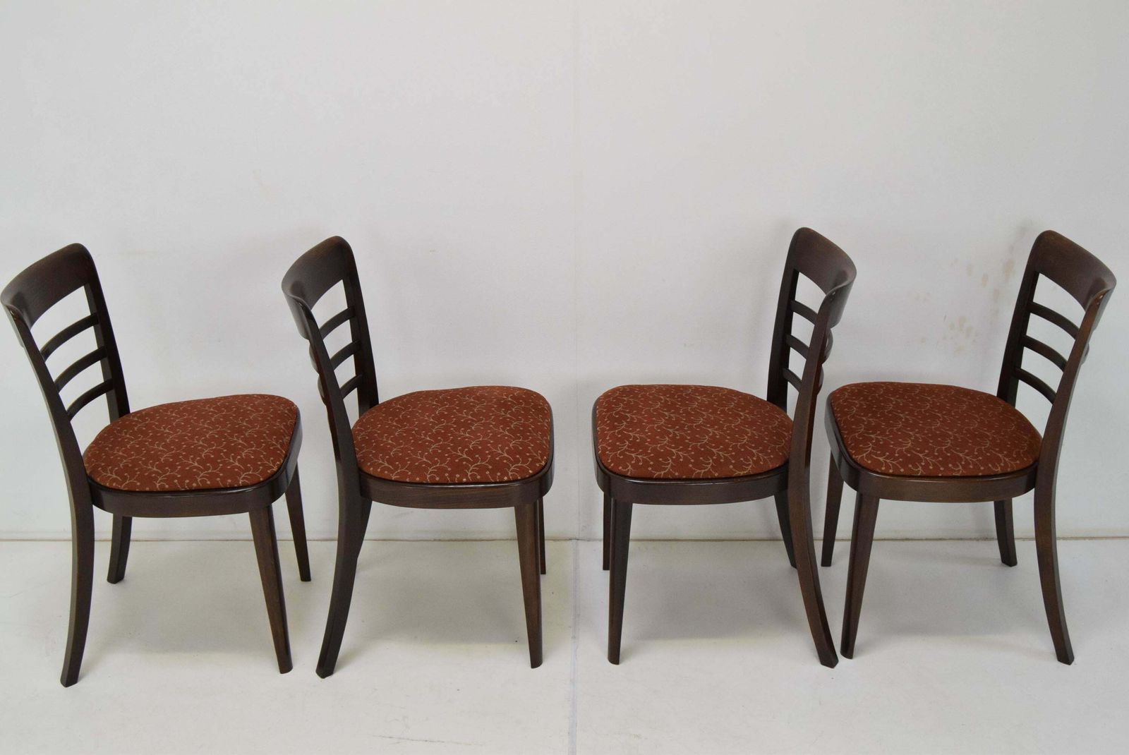 Set Of Four Midcentury Dining Chairs Ton, 1950's. photo buy