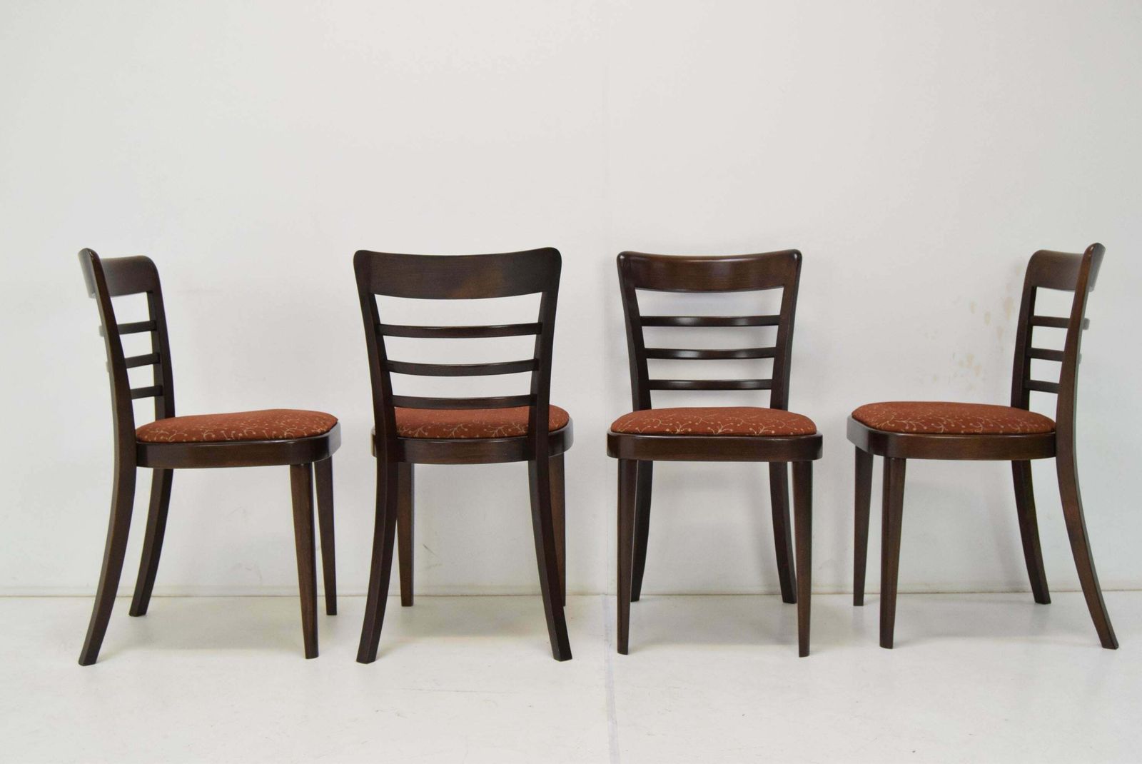 photo for sale Set Of Four Midcentury Dining Chairs Ton, 1950's.