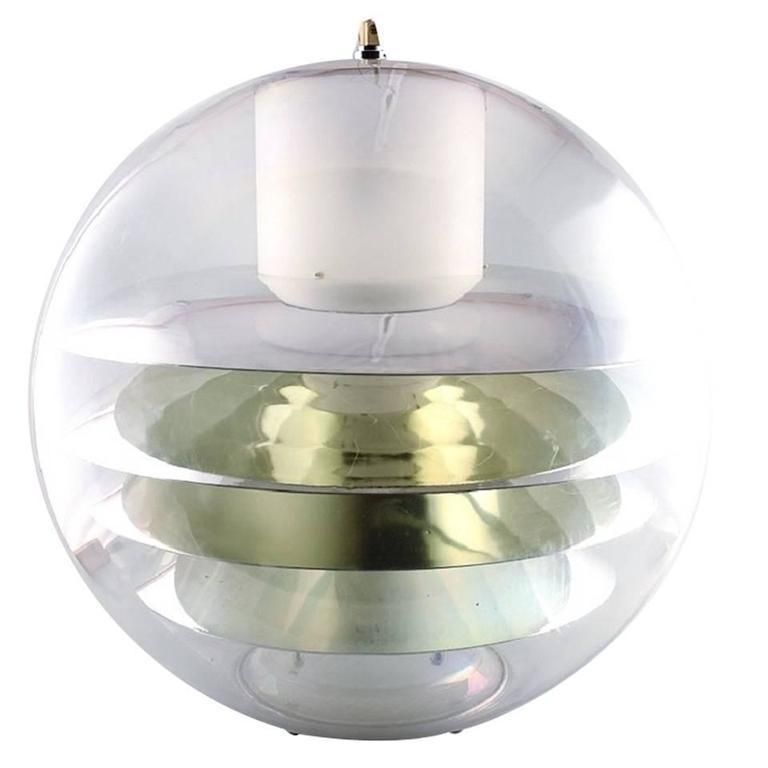 Poul Henningsen / Verner Panton Style Prototype Large Plexiglas Ceiling Lamp