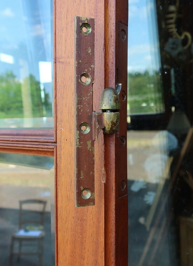 Mahogany And Speckled Maple Castle Double Door Late 19th Century photo vinterior