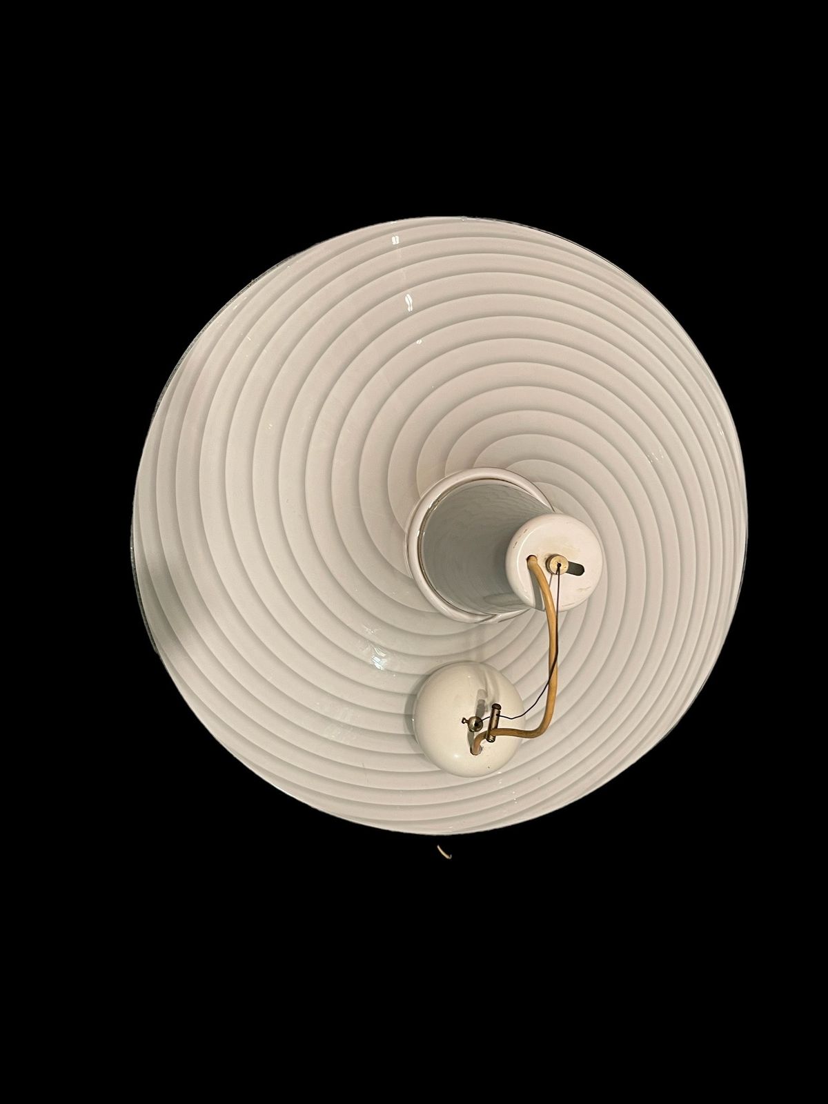 990.0 Murano Glass Swirl Light Pendant By Venini photo
